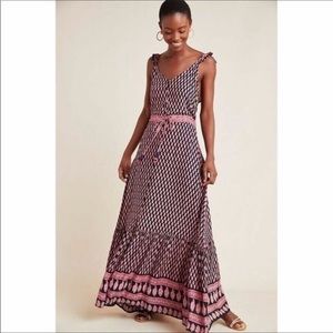ruffle strap maxi dress